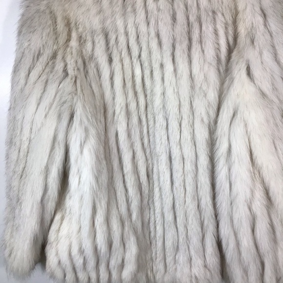 Vintage Blue Fox Fur Coat Jacket Sz Large ~XL - Picture 6 of 9